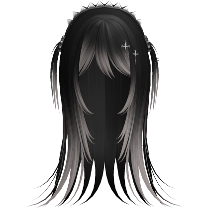 Vampire Goth Wispy Long Hair Black Brown Roblox item