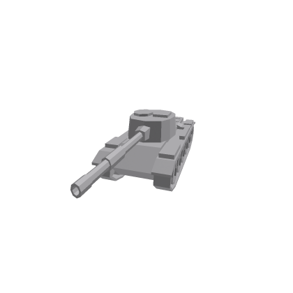 low poly tank imported from blender