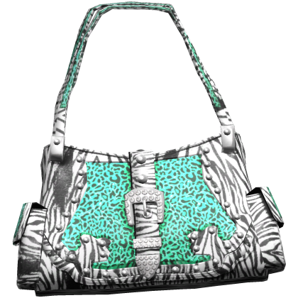 McBling Cheetah Print Shoulder Bag (Mint)