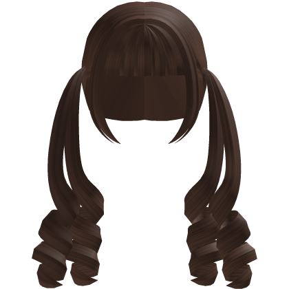 ♡ : Long Brown Swirly Cutesie Twintails Roblox item