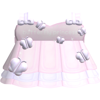 ♡ : magical pink butterfly dress Roblox item