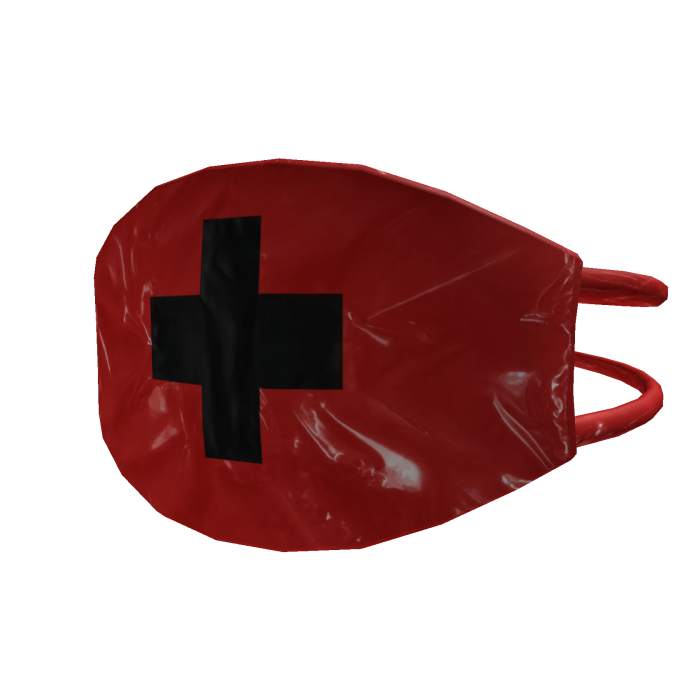 PVC Nurse Mask (Red)