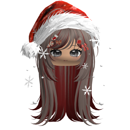 Emo Vamp Christmas Hair (Brown&Red) Roblox item