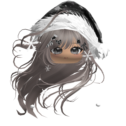 Windy Anime Hair w/Santa Hat (Ash)
