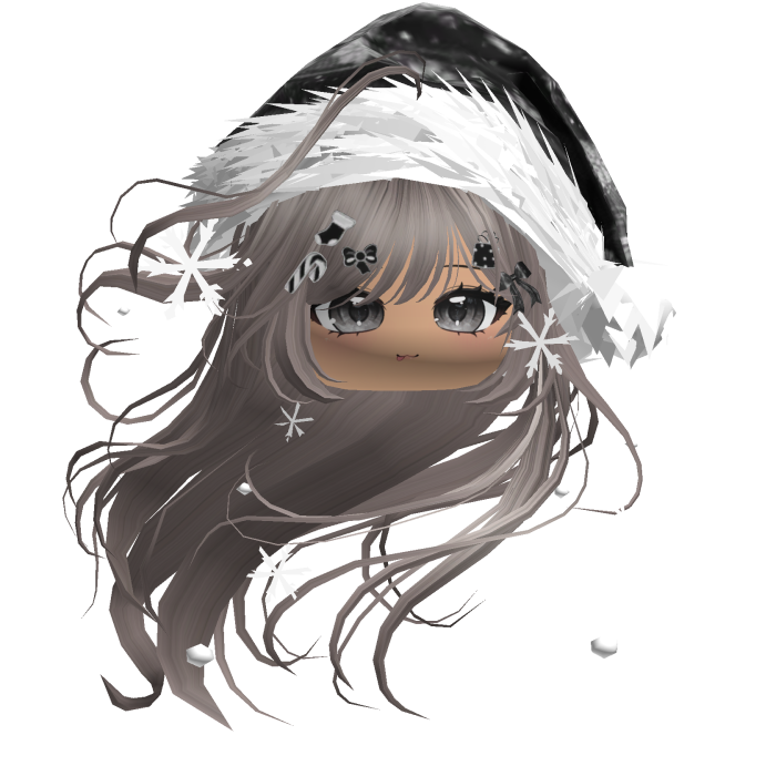Windy Anime Hair w/Santa Hat (Ash)