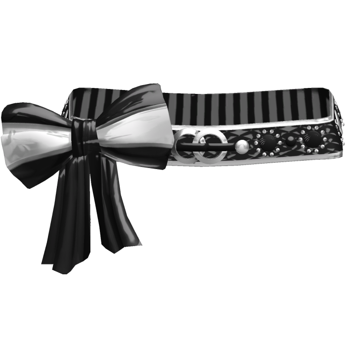Black & Silver Elegant Gyaru Bow Belt 2000s