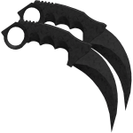 Dual Karambits - Black Sparkle Time