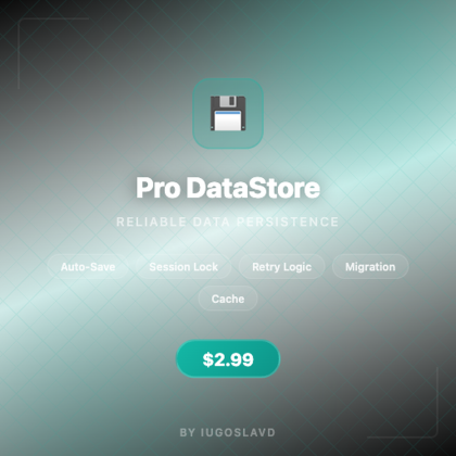 Pro DataStore — Reliable Data Persistence preview 1