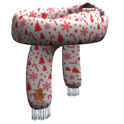 white cozy christmas scarf