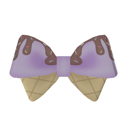 purple kawaii ice cream sprinkles hair bow Roblox item