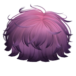 Purple Messy Boy Hair
