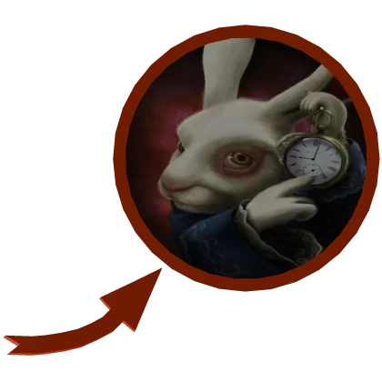 [⌛] White Rabbit Clock Arrow Pointing Meme | Roblox Item - Rolimon's