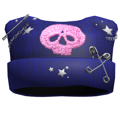 Blue Cute Skull Y2K Beanie Roblox item