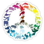 Animals peace and love