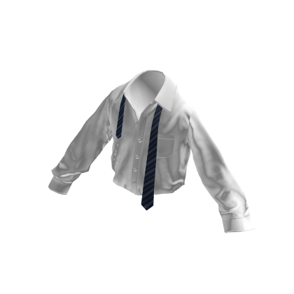💗Y2K LOOSE TIE CASUAL SHIRT _ WHITE