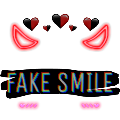 *GLOWS* Fake Smile Meme Filter Horns Tape Mask Emo
