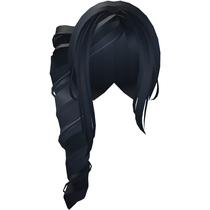 Adorable Long Swirly Side Ponytail in Blue
