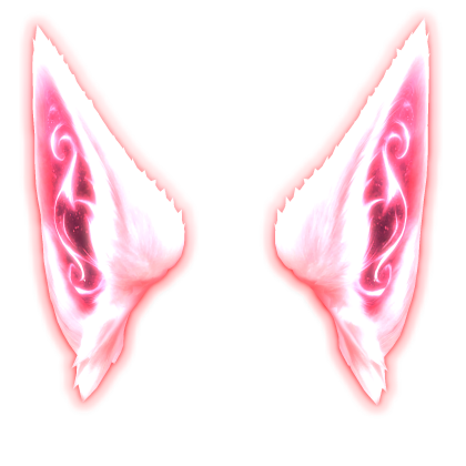 🔥✨Red Emissive Fox Ears (GLOW IN GAME)🔥✨
