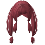 ♡ (FREE) : Long Cute Anime Pigtails in Red