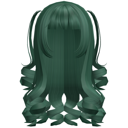 Dolly Coquette Curled Pigtails (Green)