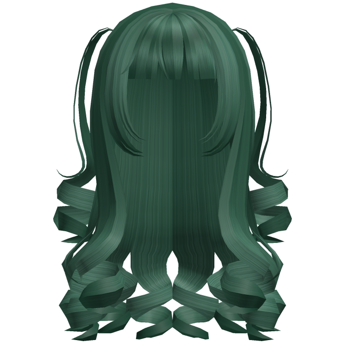 Dolly Coquette Curled Pigtails (Green)