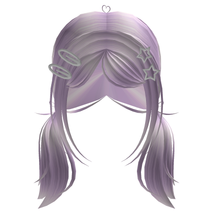 Cute Moe Pigtails w Hairclips Purple Roblox item