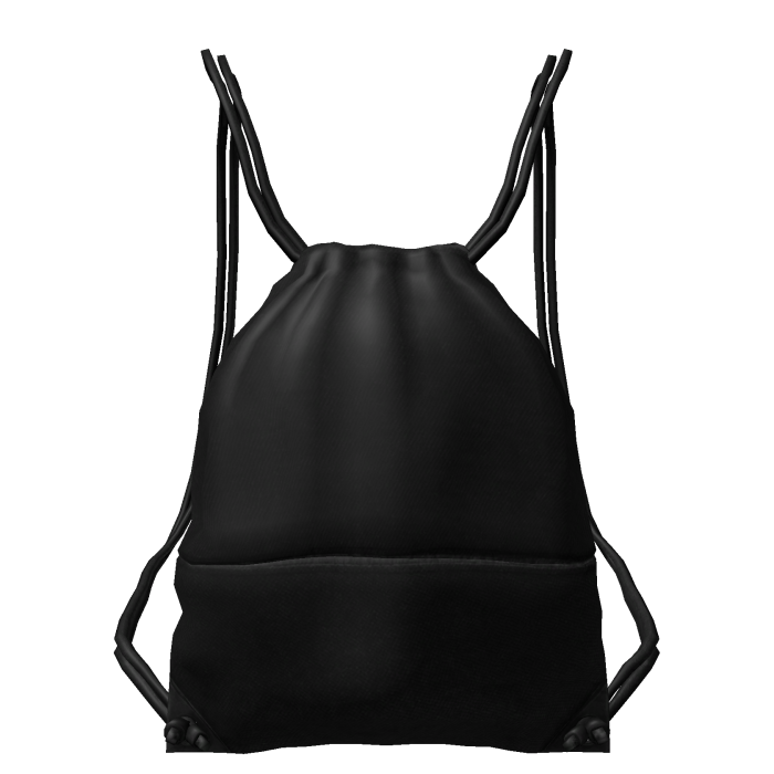 Distressed Drawstring Bag Black