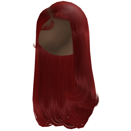 Deep Side Part Curled up Ends [Red]