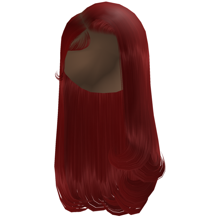 Deep Side Part Curled up Ends [Red]
