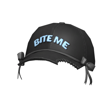 [NEW 🚨] "BITE ME" Cap with Bows in Black/Blue