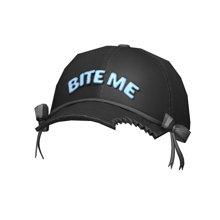 [NEW 🚨] "BITE ME" Cap with Bows in Black/Blue