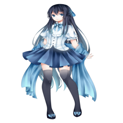 Blue Anime Girl Roblox decal