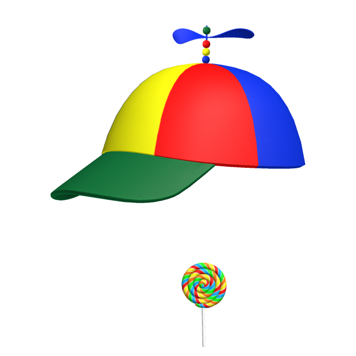 Propeller Hat Twisted Rainbow Lollipop Meme Beanie