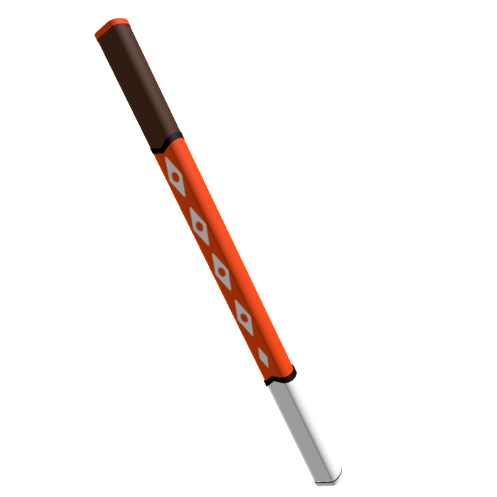 Orange flute to attract a fox