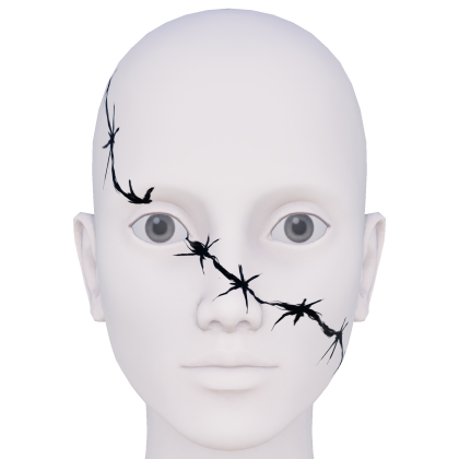 Gothic Stitched Scar Face Makeup