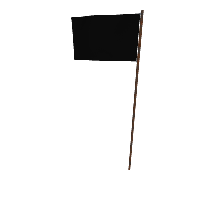 Black flag with rusted pole 