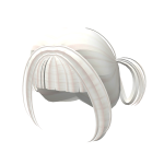 cutesy sweet doll white pigtails w/ curtain bangs