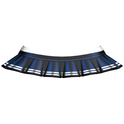 Preppy Pleated Cheer Mini Skirt (Blue & White)