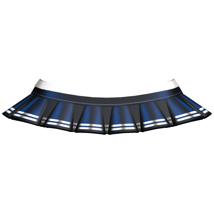 Preppy Pleated Cheer Mini Skirt (Blue & White)