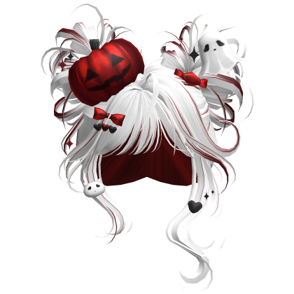 Spooky Halloween Pumpkin Buns  (White&Red)