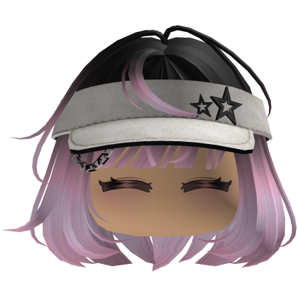 Cute emo y2k hair fluffy (pink)