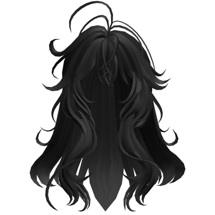 Long Wavy Half Up Hair - Black