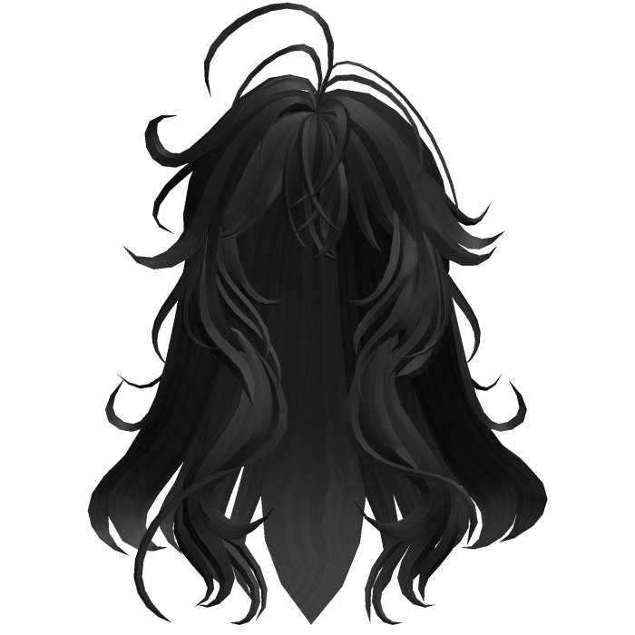 Long Wavy Half Up Hair - Black