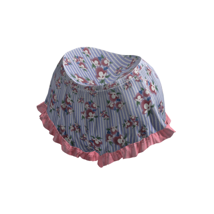 BB Striped Floral Ruffled Shorts Coquette Girl thumbnail