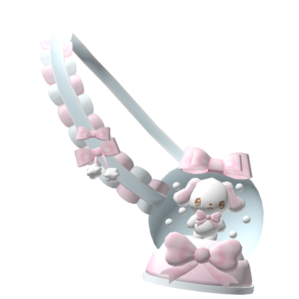 . ‿ ♡ snowy sugarbunny pink winter snowglobe !