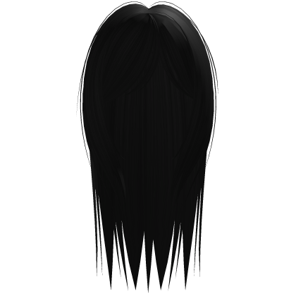 long spiky gothic hair in black