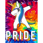Rainbow dabbing unicorn