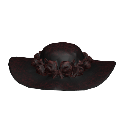 Burgundy Rose Hat