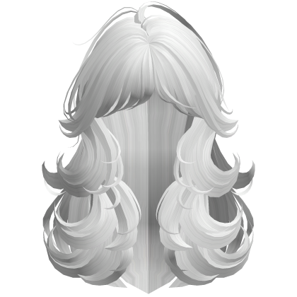 Wispy White Curled Hair Blowout