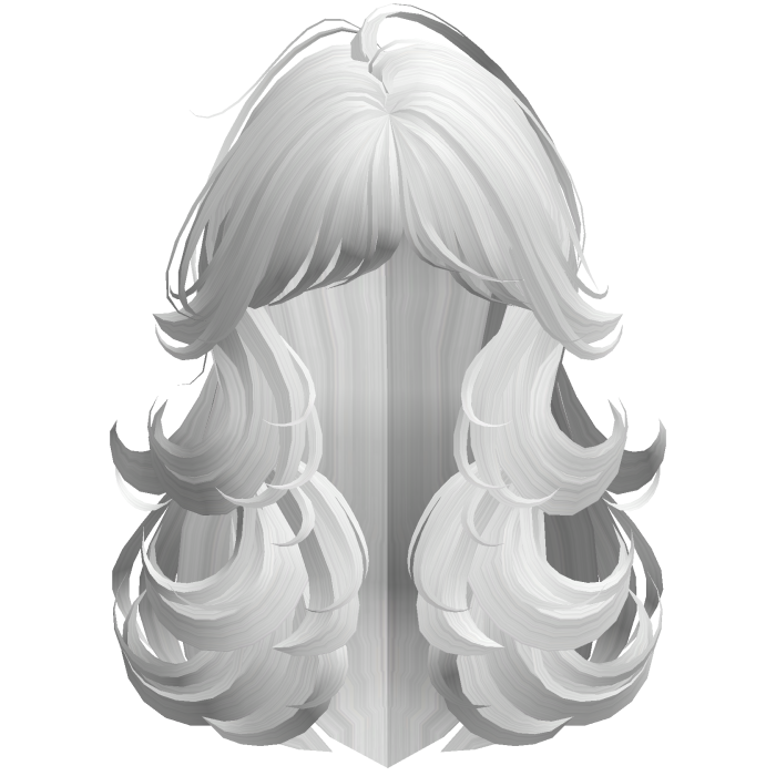 Wispy White Curled Hair Blowout